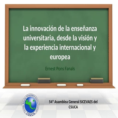 La innovación de la enseñanza universitaria, desde la visión  la experiencia internacional y europea