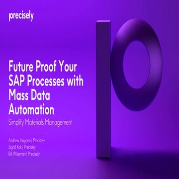 Future-Proof Your SAP® Processes with Mass Data Automation