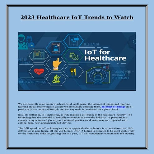 2023 Healthcare IoT Trends to Watch.