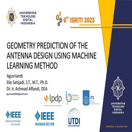 Geometry prediction of the antenna design using machine learning method ...