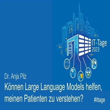 Können Large Language Models helfen, meinen Patienten zu verstehen?