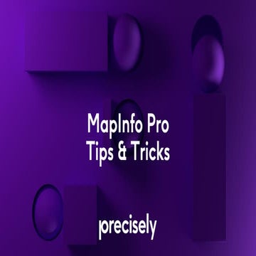 MapInfo Pro Tips & Tricks med Geograf
