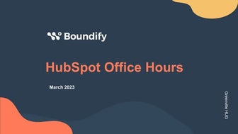 HubSpot Office Hours - Greenville HUG