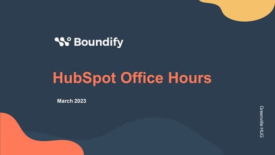 HubSpot Office Hours - Greenville HUG