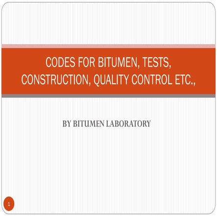2023 PPT Codes for Bitumen test IRC code | PDF