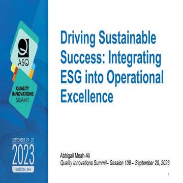 2023 Quality Innovations Summit ESG.pptx