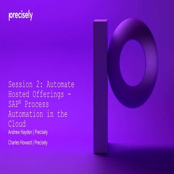 Automate Hosted Offering: SAP® Automation In The Cloud