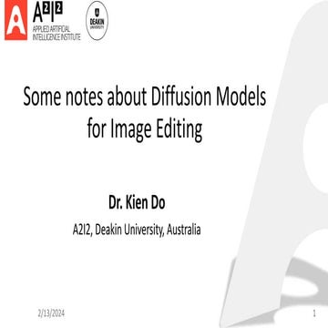 Some notes about Diffusion Models for Image Editing