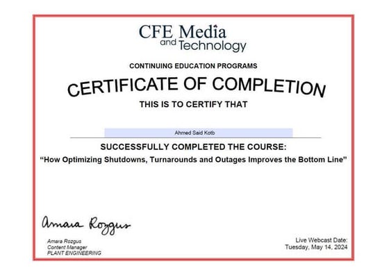 Certificate of Completion quot Solving oilfield chemical management s four Certificate of Completion quot Solving oilfield chemical management s four