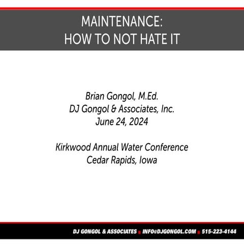 Maintenance: How not to hate it (some best practices) v.20