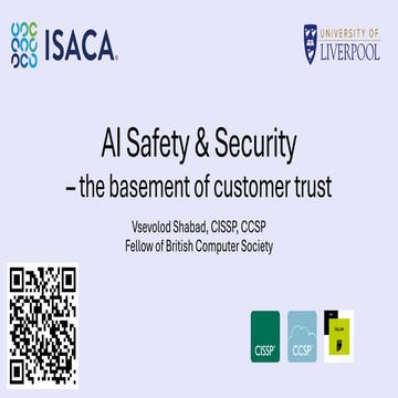 AI Safety and Security - the basement of customer trust