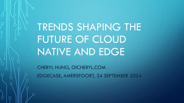 Key Trends Shaping Cloud Infrastructure and Edge Infrastructure