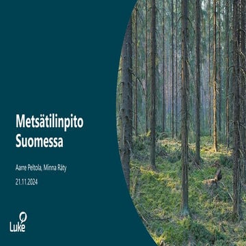 21.11.2024 Vihreä talous ja ympäristön kestävyys, Tilastokeskus