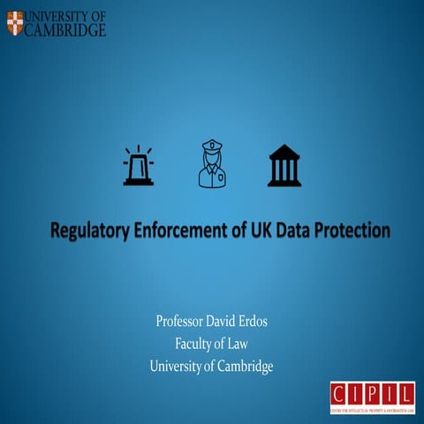 Regulatory Enforcement of UK Data Protection