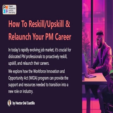 WIOA Program Info Session | PMI Silver Spring Chapter | May 17, 2024