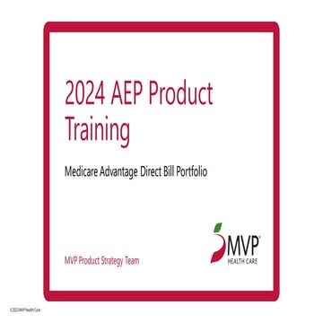 2024 Direct Bill Product Training