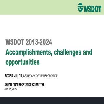 WSDOT 2024 State of Transportation Report