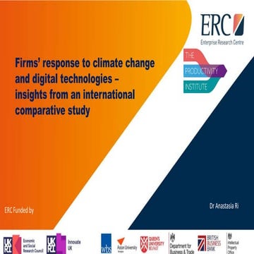 Firms’ response to climate change and digital technologies – insights from an...