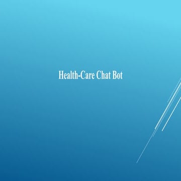 health care chatbot using data science with python | PPTX | Artificial ...