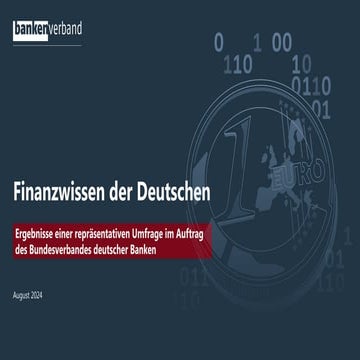 Finanzwissen der Deutschen: Repräsentative Umfrage: 