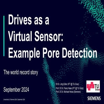 Drives as Virtual Sensors, Example Pore Detection