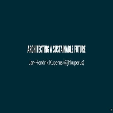 Architecting a Sustainable Future (iSAQB SAG Berlin 2024)