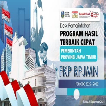 Strategic Development Programs for East Java Province 2025-2029 | PDF