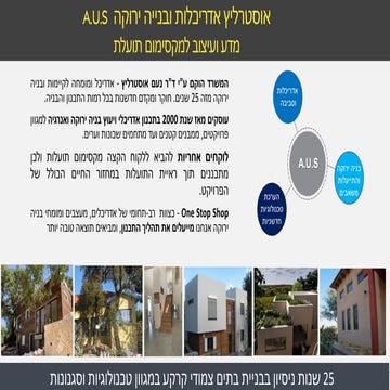בתים פרטיים במודל בית השפע - מצגת ללקוחות פוטנציאלים