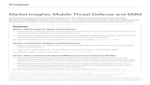 Gartner Market Insights- Mobile Threat Defense and EMM