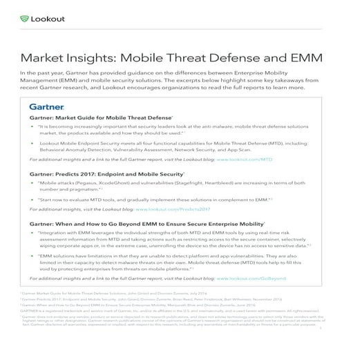 Gartner Market Insights Mobile Threat Defense and EMM PDF