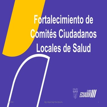 2024 Comités Locales OT2.proceso de organización de los Comités locales ...