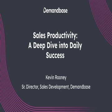 2024 Slides: Sales Productivity: A Deep Dive into Daily Success