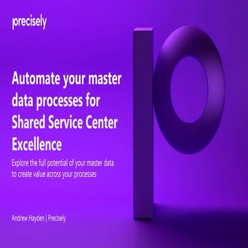 Automate Your Master Data Processes for Shared Service Center Excellence