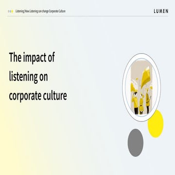 The Impact of Listening on Corporate Culture | PDF