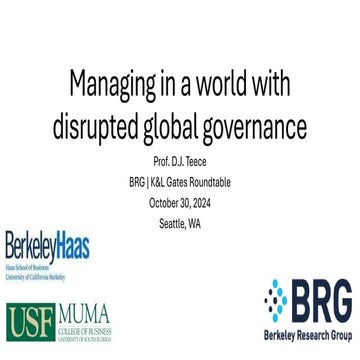 Managing in a world with disrupted global governance