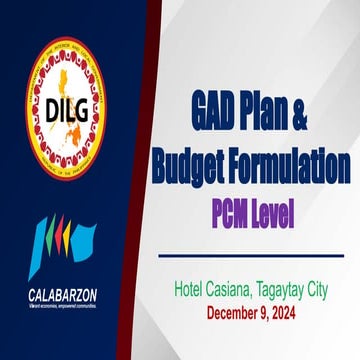 Deped Guidelines on the Preparation of GAD plans | PPTX