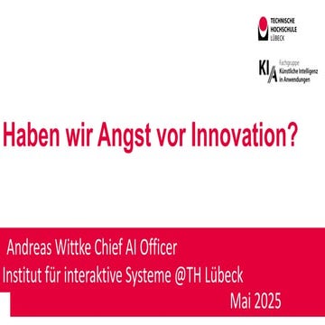 Haben wir in Deutschland Angst vor Innovation?