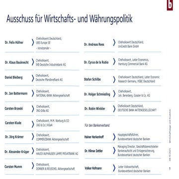 Konjunkturprognose der privaten Banken Herbst 2025