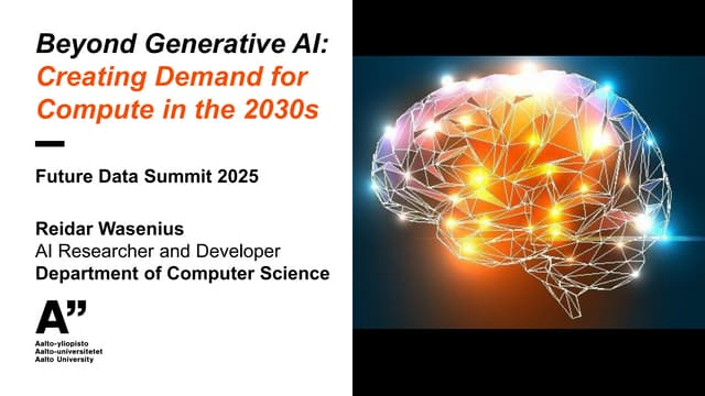 Beyond Generative AI: Creating Demand for Compute in the 2030s