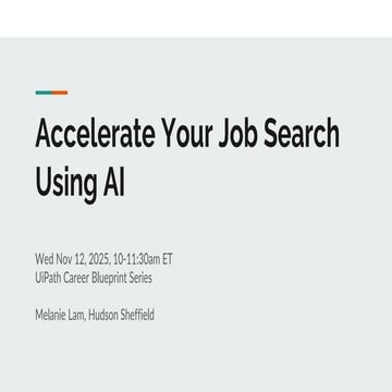 Upskill to Agentic Automation - Accelerating Your Job Search using AI