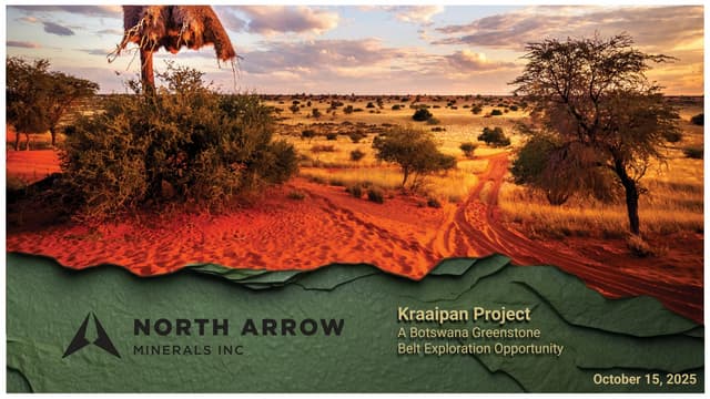 Kraaipan Project and Corporate Update as of October 15, 2025
