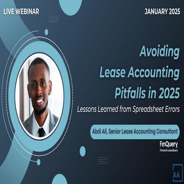 Avoiding Lease Accounting Pitfalls in 2025: Lessons Learned from Spreadsheet ...