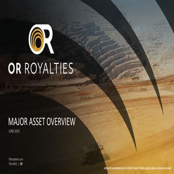 OR Royalties Inc. - Major Asset Overview, June 2025