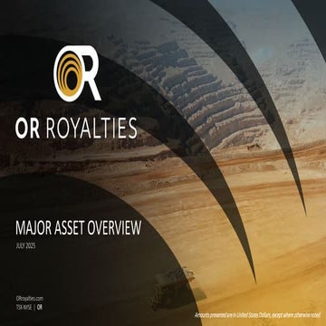 OR Royalties Inc. - Major Asset Overview - July 2025