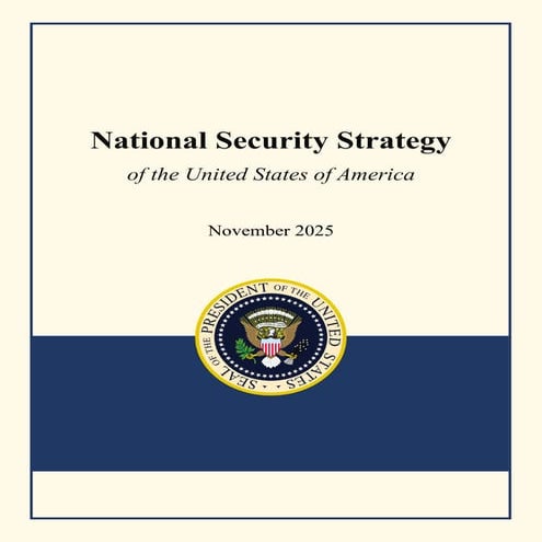 US Government 2025 National Security Strategy