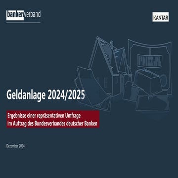 Umfrage des Bundesverbandes deutscher Banken: Geldanlage 2024-2025