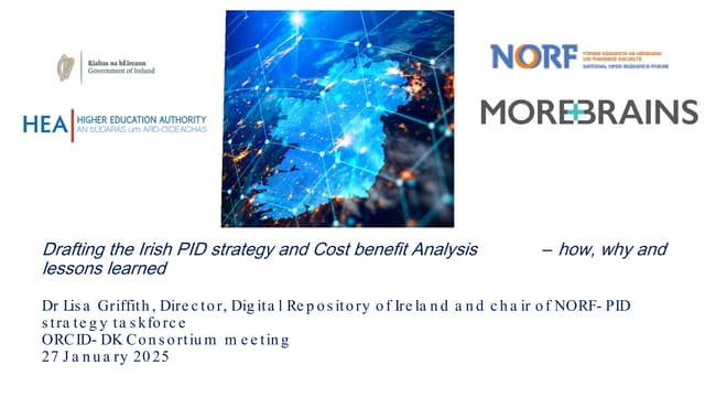 'Drafting the Irish PID strategy and Cost benefit Analysis–how, why and lesso...