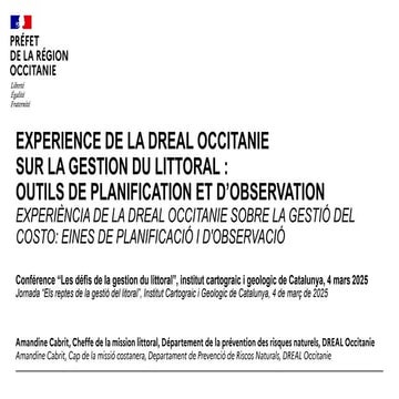 Experience of DREAL Occitanie on Coastline Management: Observation and Planni...