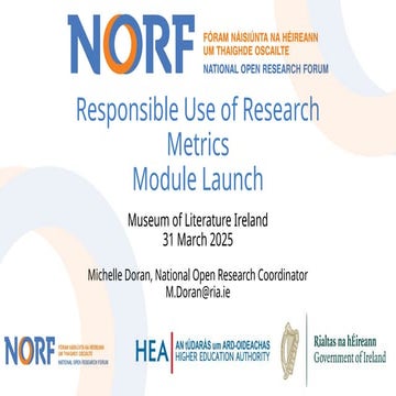 Responsible Use of Research Metrics Module Launch