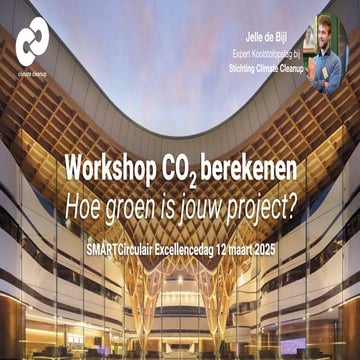 Presentatie Climate CleanupWorkshop | Hoe groen is jouw project?
